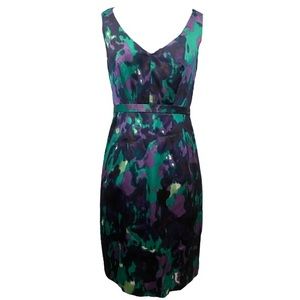 NWOT Tahari Watercolor Satin Dress